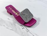 High heeled slippers, thick heeled oversized women's shoes