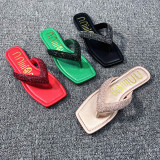 Flat slippers Large herringbone sandals