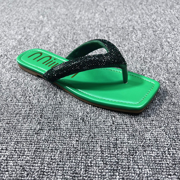 Flat slippers Large herringbone sandals