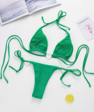 Triangle Cup Strap Bikini Swimsuit Swimsuit