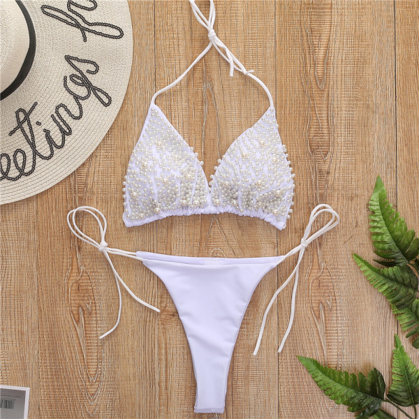 Pearl bikini sexy thong swimsuit