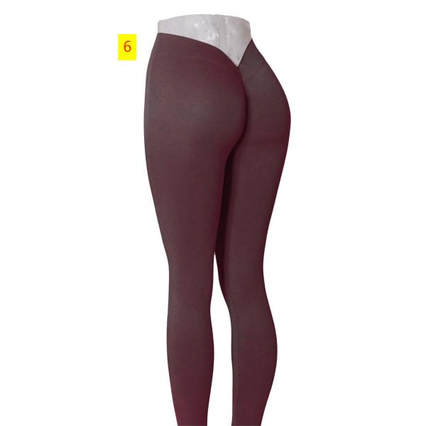 Back Waist V-Shaped Tight Hip Tight Sports Pants No Embarrassment Thread Honey Peach Hip Fitness Yoga Pants