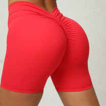 Deep V-shaped Wrinkled Back Waist Tight Hip Yoga Shorts No Embarrassment Thread Honey Hip Fitness Pants Deep V-shaped Wrinkled Back Waist Tight Hip Yoga Shorts No Embarrassment Thread Honey Hip Fitness Pants