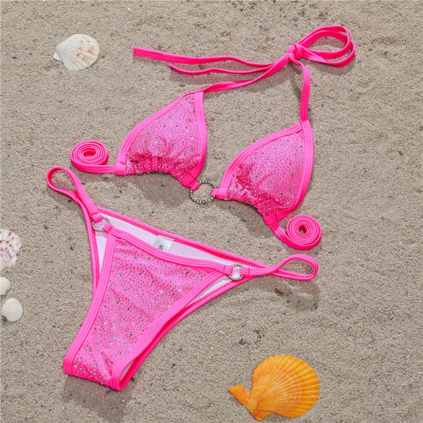 Sexy Bikini with Diamonds Women's Swimwear Split Swimwear