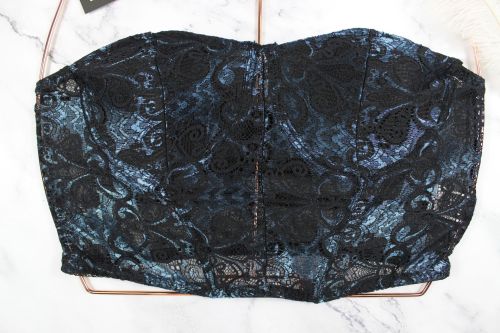 Hollow Lace Wrapped Chest Steel Ring Slim Fit Fishbone Outer Wear Bra Top
