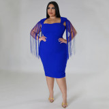 Oversized Women's Dress Sexy Tassel Sleeveless Temperament Slim Fit Dress