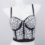 Nightclub bra, nail bead, suspender, outerwear top