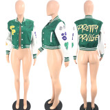 Fashionable printed bomber jacket Longfeng cloth jacket