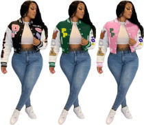 Fashionable printed bomber jacket Longfeng cloth jacket Fashionable printed bomber jacket Longfeng cloth jacket