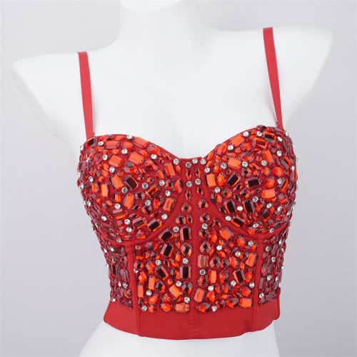 Nightclub bra, nail bead, suspender, outerwear top