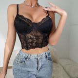 Design Sense Underwear Cutout Deep V Sexy Spicy Girl Style Tank Top Lace Strap