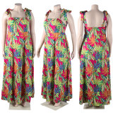 Sexy Slim Fit Print Strap Slim Fit Dress