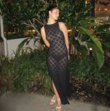 Beach Vacation Sexy Long Dress Knitted Split Dress
