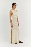 Beach Vacation Sexy Long Dress Knitted Split Dress