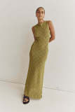 Beach Vacation Sexy Long Dress Knitted Split Dress