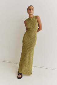 Beach Vacation Sexy Long Dress Knitted Split Dress