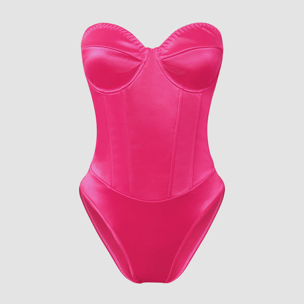 Sexy bra fit slimming strapping steel hoop jumpsuit