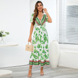 Printed Long Dress Bohemian Beach Resort Dress
