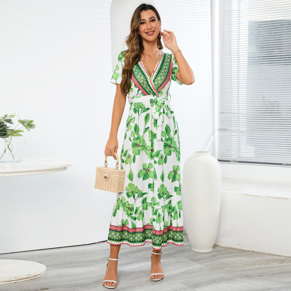 Printed Long Dress Bohemian Beach Resort Dress