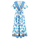 Printed Long Dress Bohemian Beach Resort Dress