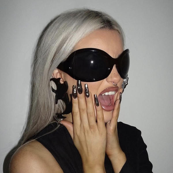 Oversized frame sunglasses personality hip-hop sunglasses alien sunglasses