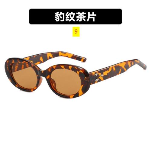 Three star oval sunglasses Anti ultraviolet sunglasses