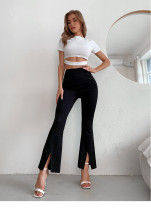 Women's flared pants, high waisted, slimming, split open casual pants, wide leg pants, women's summer pants Women's flared pants, high waisted, slimming, split open casual pants, wide leg pants, women's summer pants