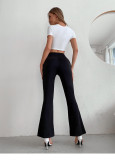 Women's flared pants, high waisted, slimming, split open casual pants, wide leg pants, women's summer pants