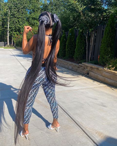 Women's swimwear pants two-piece set pattern offset printed top tight pants