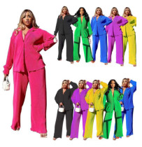 Sexy pleated loose casual multicolor set Sexy pleated loose casual multicolor set