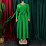 Fashionable Style Strap Large Long Dress Dress