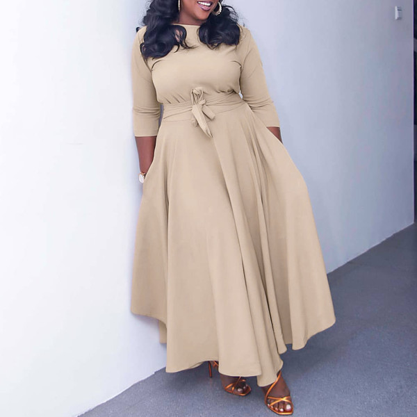 Fashionable Style Strap Large Long Dress Dress