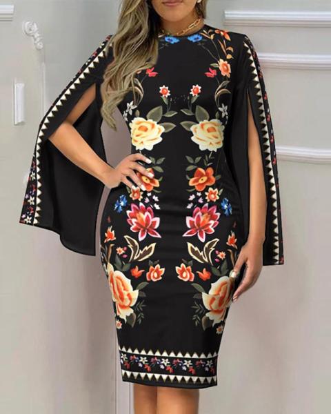 Temperament Sexy Fashion Printed Dress