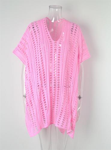 Beach cover up hollowed out knit bikini holiday dress oversized cover up
