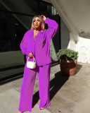 Sexy pleated loose casual multicolor set