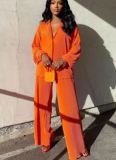 Sexy pleated loose casual multicolor set