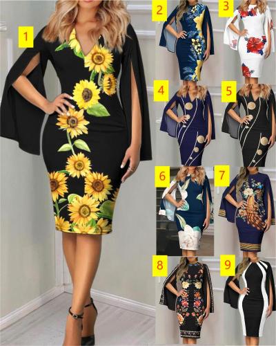 Temperament Sexy Fashion Printed Dress
