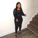 Sexy Knitted Hollow High Waist Hip Lift Tight One Piece Pants