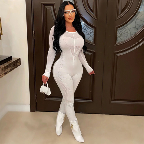 Sexy Knitted Hollow High Waist Hip Lift Tight One Piece Pants