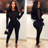 Sexy Knitted Hollow High Waist Hip Lift Tight One Piece Pants