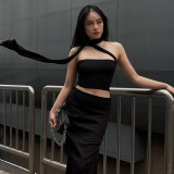Flower Neck Strap Short Spicy Girl Top Open Umbilical Versatile Tank Top