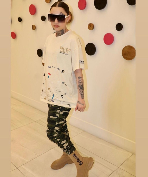 Casual Short Sleeve Top Letter Graffiti Print Round Neck T-shirt