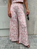 Sweet Printed Tank Top High Waist Wide Leg Pants Fashion Casual Set