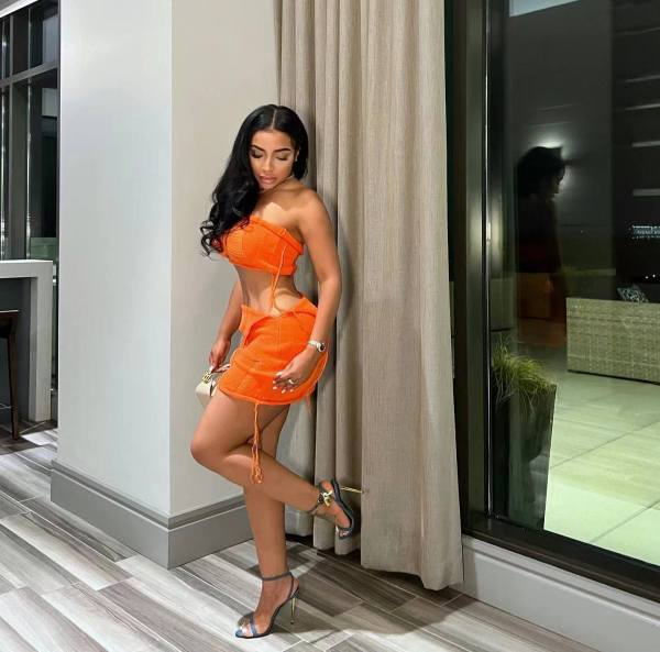 Sexy Wrapped Chest Perspective Irregular Skirt Two Piece Set