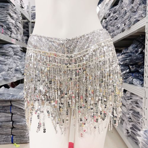 Sequin skirt tassel skirt Latin dance skirt Sequin tassel shorts bar performance clothes