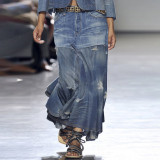 Spliced irregular skirt