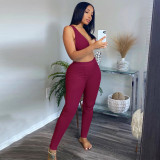 V-neck sports yoga casual pants set