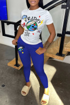 Printed Personalized Casual Two Piece Set