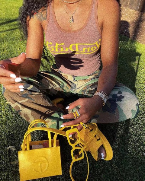 Letter printed knitted vest