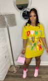 Women's Fashion Letter Printing Women's Dress